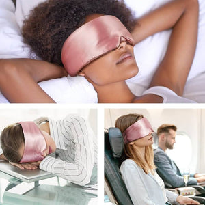Masque de nuit en soie de mûrier vue 2