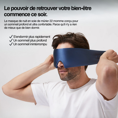 Masque de nuit en soie de mûrier